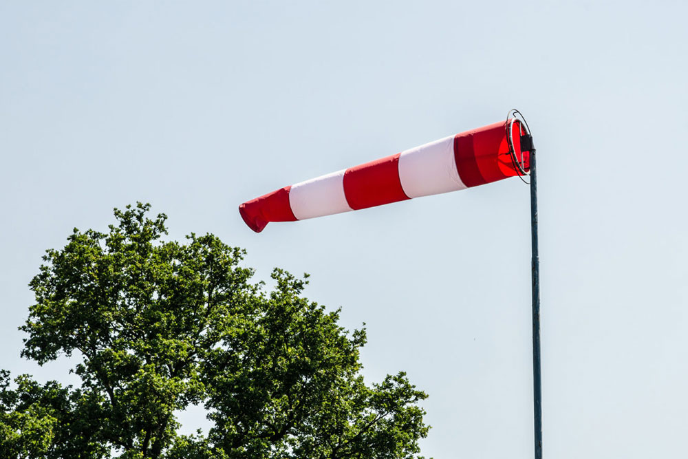 Landung bei Seitenwind